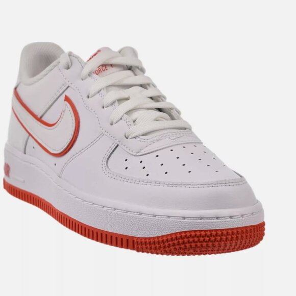 Nike Air Force 1 Big Kids Shoes Sz 6Y/7.5W White Red Retro Sneakers New - Picture 5 of 6
